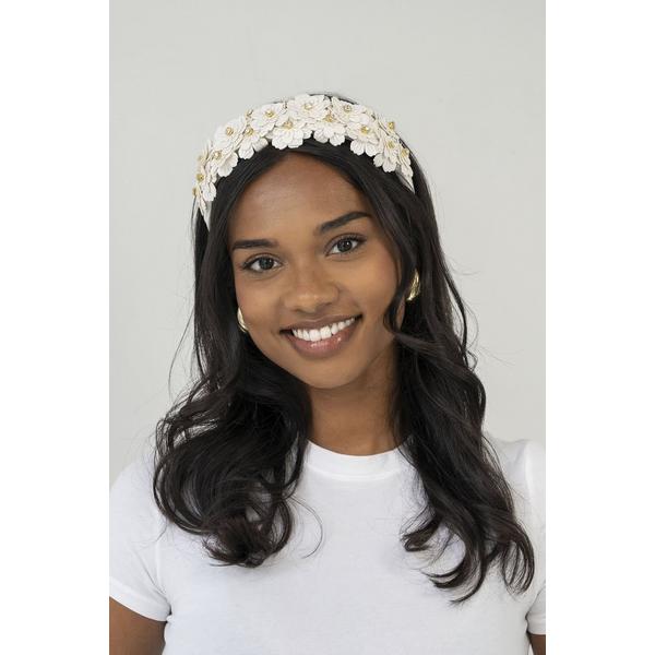Locks & Mane 'The Lindsay' Leather Flower Headband #2