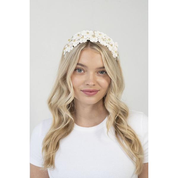 Locks & Mane 'The Lindsay' Leather Flower Headband #3