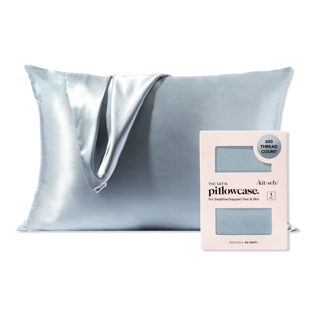 Kitsch Satin Pillowcase - Blue Haze In Blue