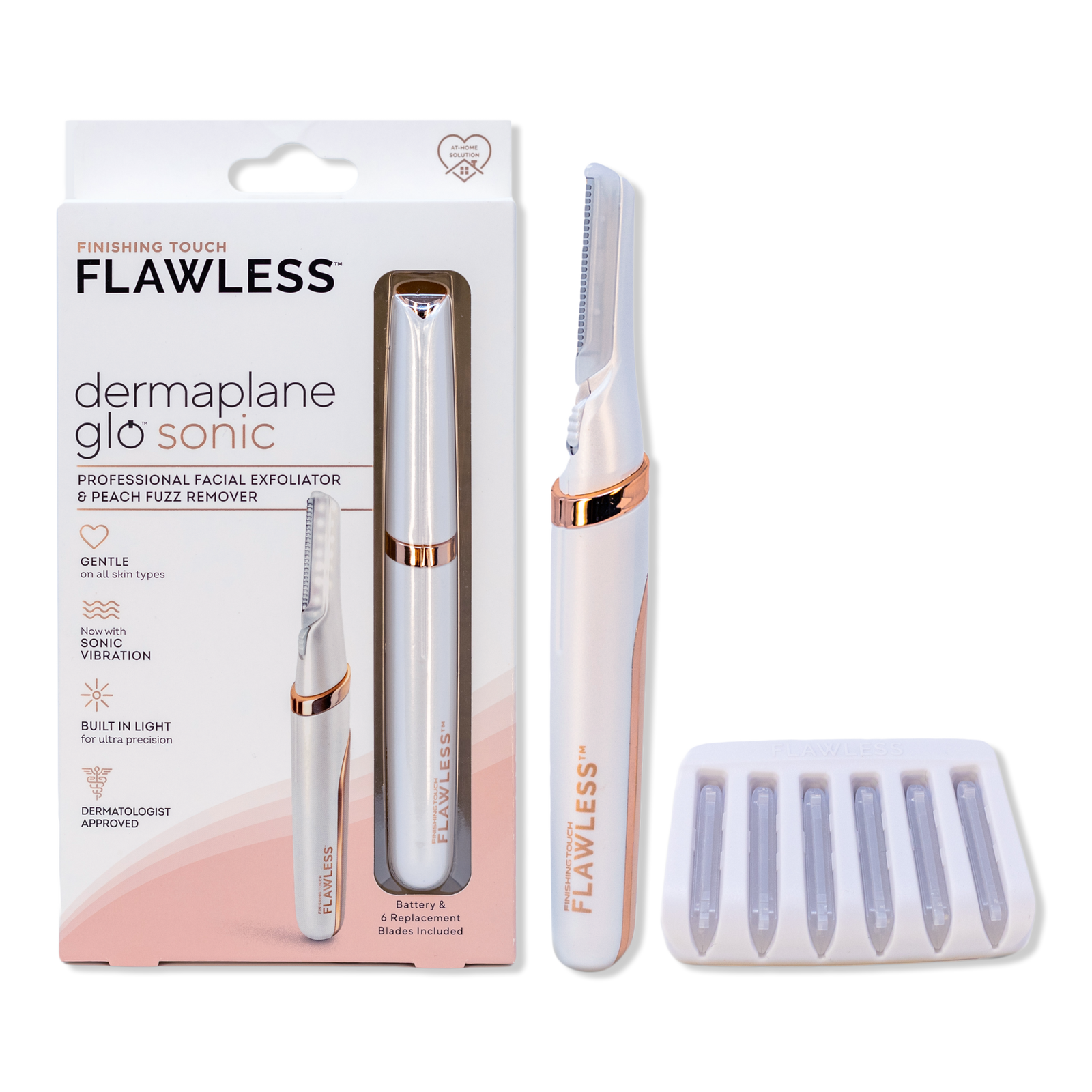 Flawless by Finishing Touch - Dermaplane Glo Sonic Lighted