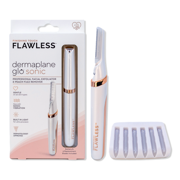 Flawless by Finishing Touch Dermaplane Glo Sonic Lighted Facial Exfoliator #1