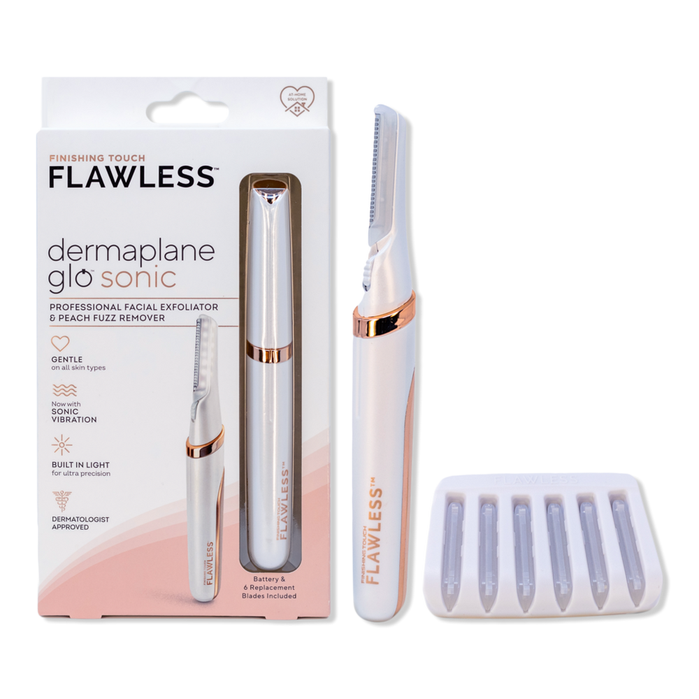Flawless by Finishing Touch Dermaplane Glo Sonic Lighted Facial Exfoliator
