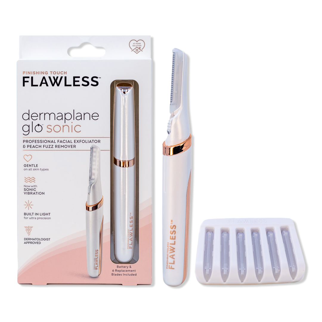 Flawless by Finishing Touch Dermaplane Glo Sonic Lighted Facial Exfoliator #1