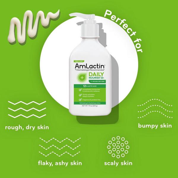 AmLactin Daily Nourish Lotion with 12% Lactic Acid AHA #3