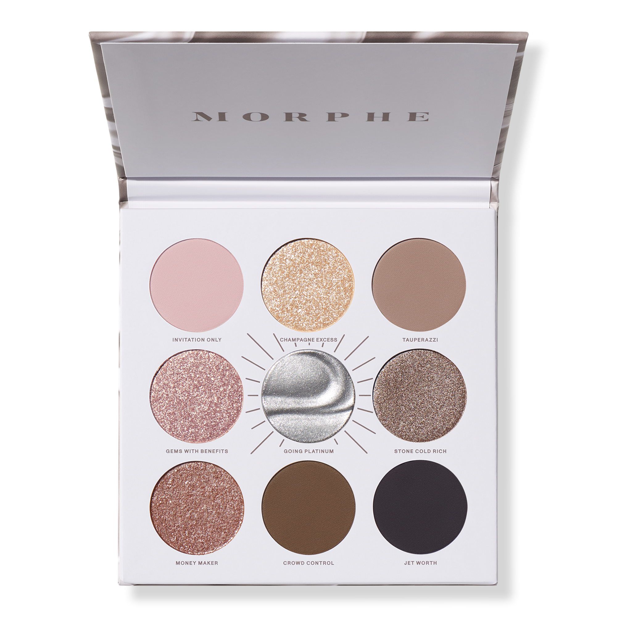 Morphe Rich & Foiled Going Platinum Eyeshadow Palette #1