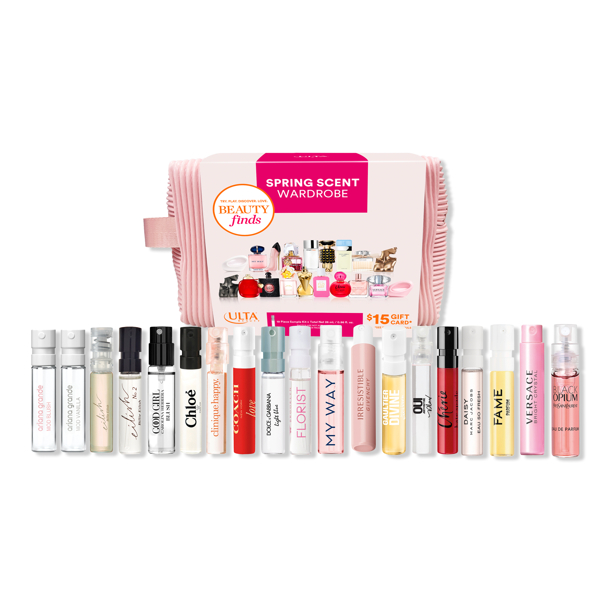 Beauty Finds by ULTA Beauty Spring Scent Wardrobe 19 Piece Sample Kit #1