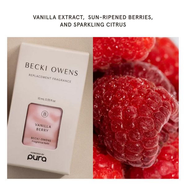 Pura Pura X Becki Owens Vanilla Berry and Beach Glow Diffuser Refill Pack #3