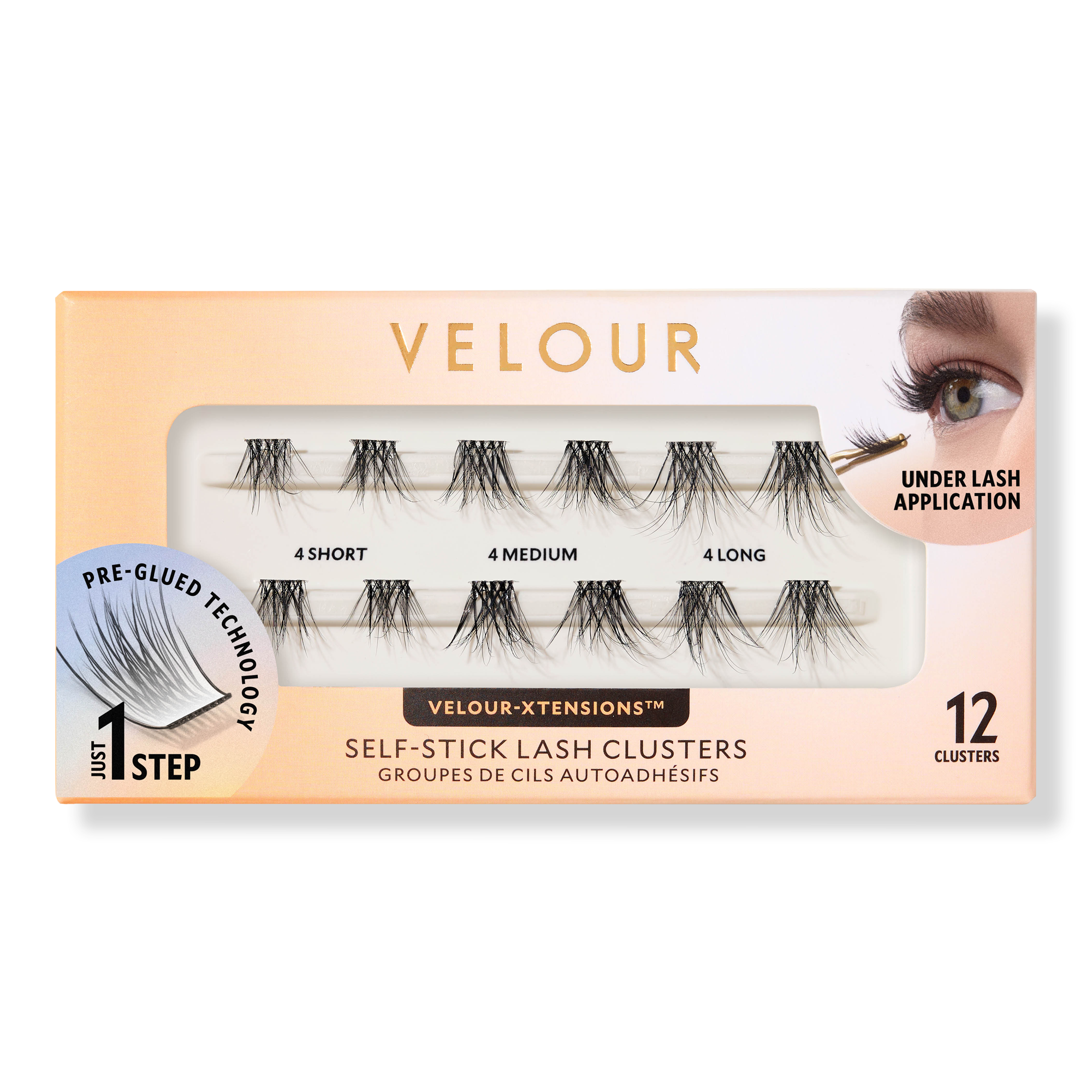 Velour Lashes Velour-Xtensions Self-Stick Everyday Natural Lash Clusters #1