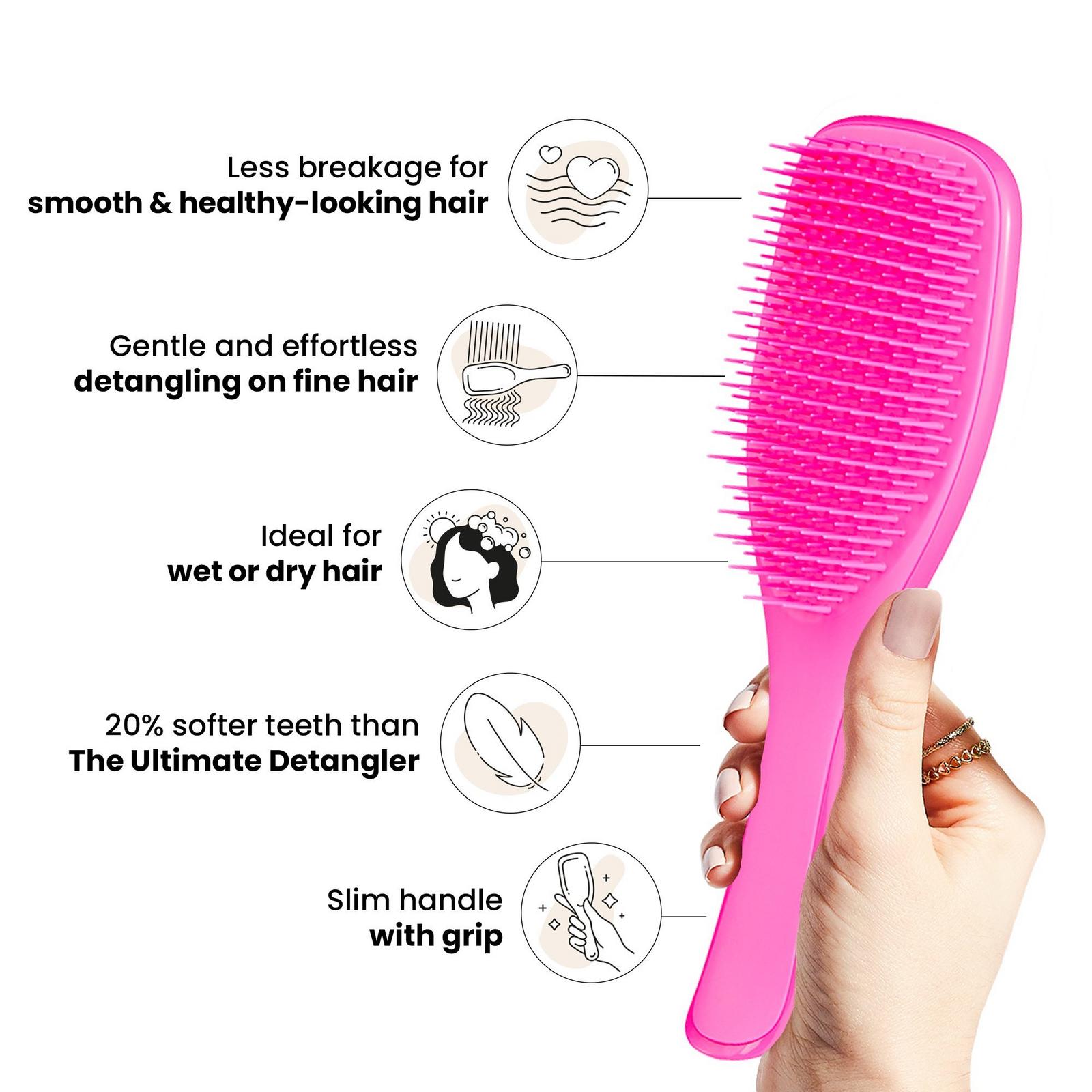 The Ultimate Detangler for Fine & Fragile Hair - Runway Pink