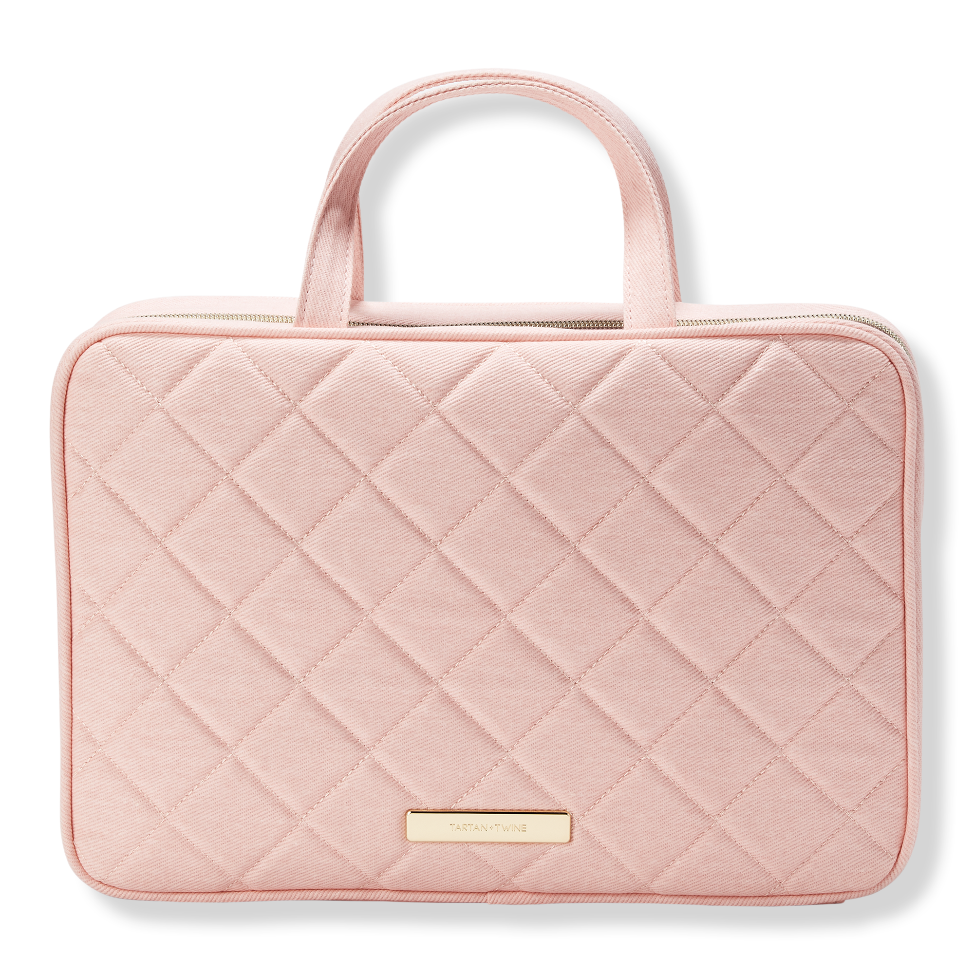 Tartan Twine Pink Denim Quilted Weekender International Shipping