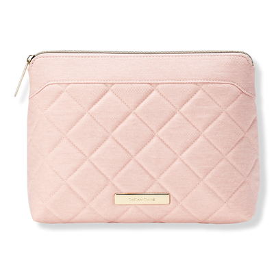 Tartan + Twine Pink Denim Quilted Clutch