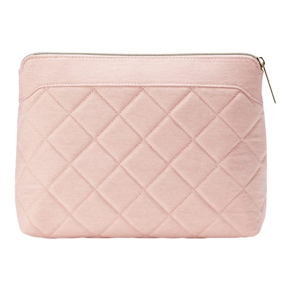 Tartan + Twine Pink Denim Quilted Clutch #3