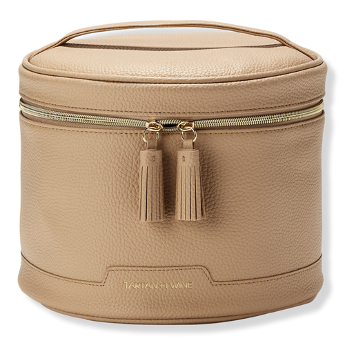 Tan Round Train Case