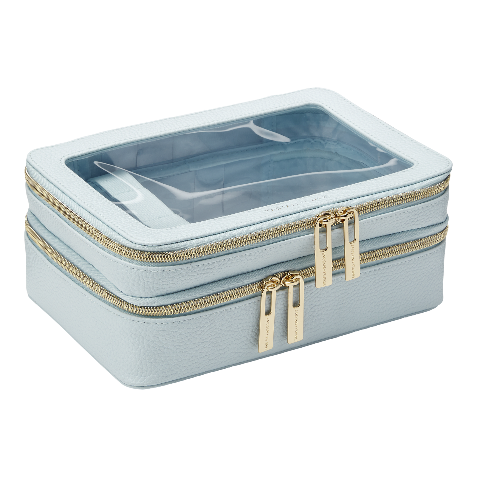 Blue Double-Zipper Organizer