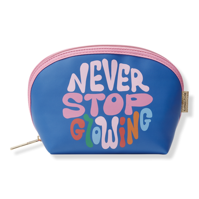 Tartan + Twine Blue "Never Stop Glowing" Round Top
