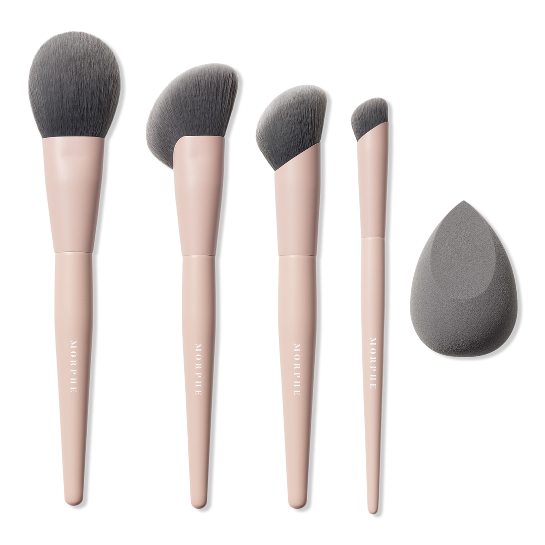 Morphe Face Shaping Essentials Bamboo & Charcoal-Infused Face Brush Set #1