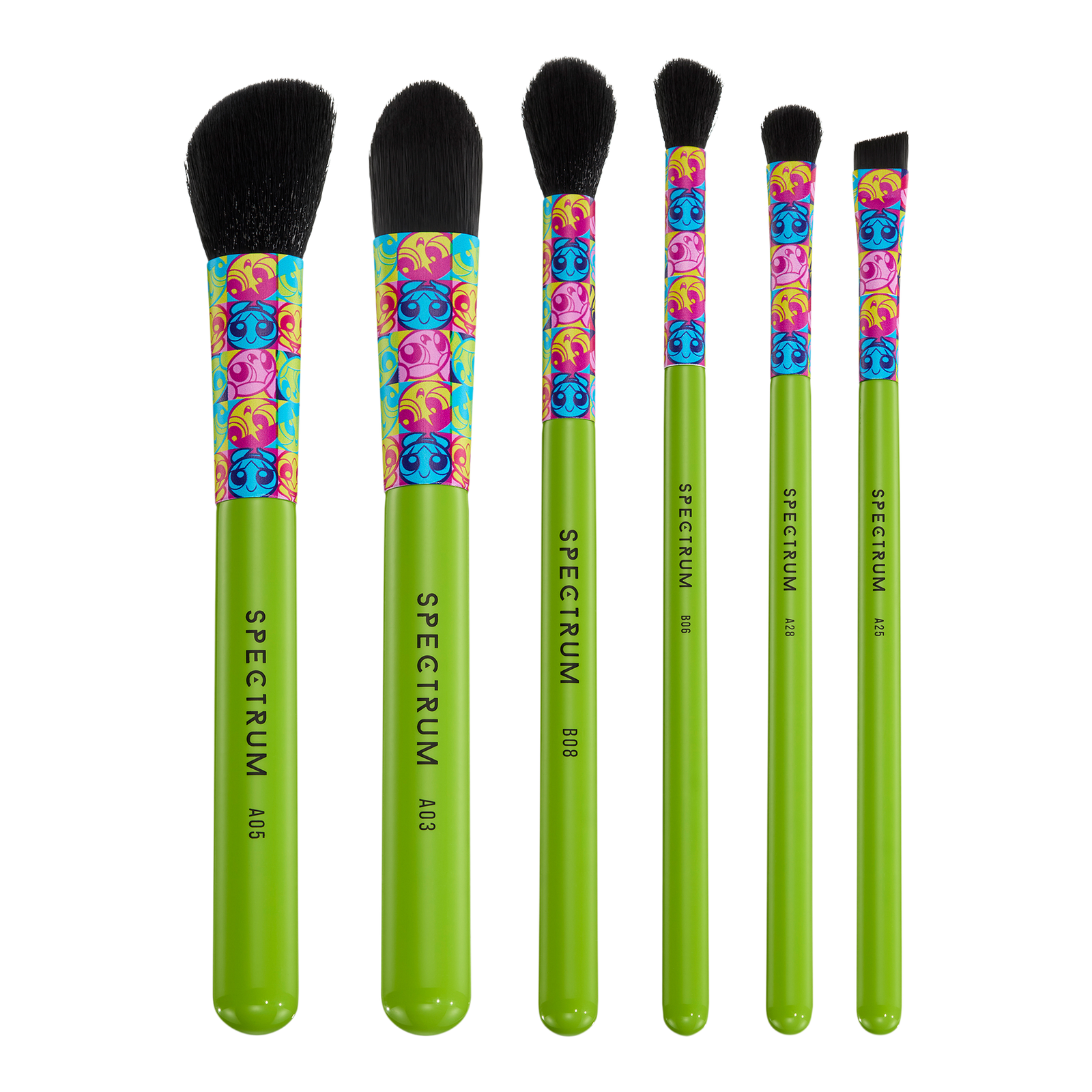 The Powerpuff Girls Buttercup 6-Piece Makeup Brush Set