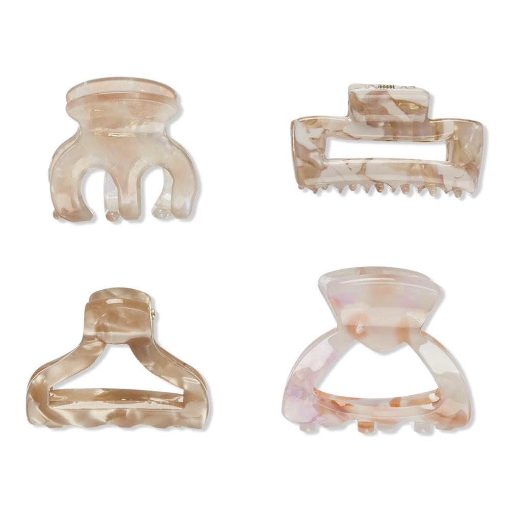 Scünci Primp Mix Acrylic Claw Clips - Pink