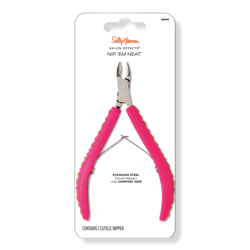 Sally Hansen Salon Effects Nip 'em Neat Cuticle Nippers With Comfort Grip - Pink In Pink