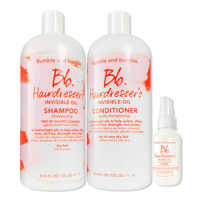 Bumble and bumble Hairdresser's Invisible Oil Shampoo + Conditioner Jumbo with Travel Size Primer
