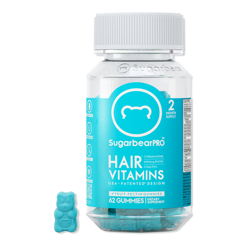 Sugarbear Hair Vitamin Vegan Gummy Multivitamin + Extra Strength Biotin 4 Week Supply