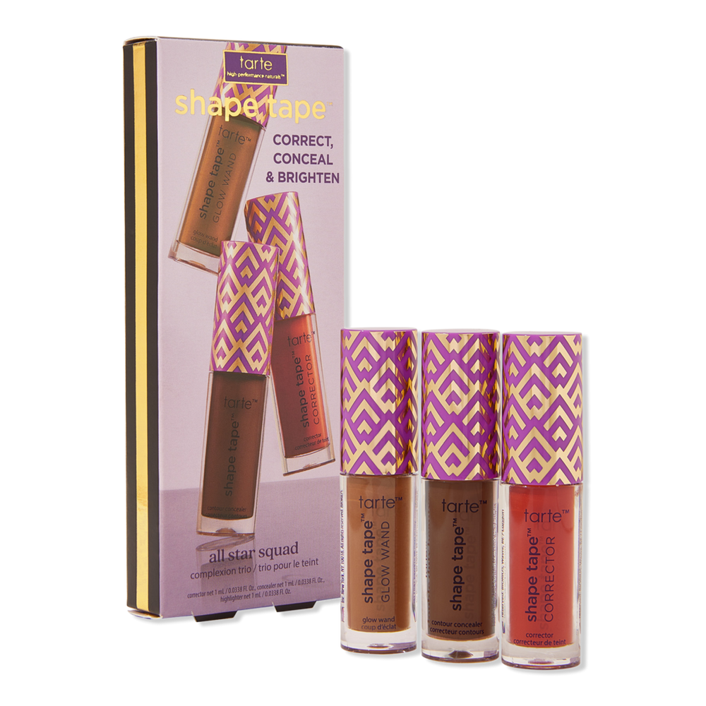 Tarte Shape Tape All Star Squad Complexion Trio - 60n Mahogany / Moonbeam / Red