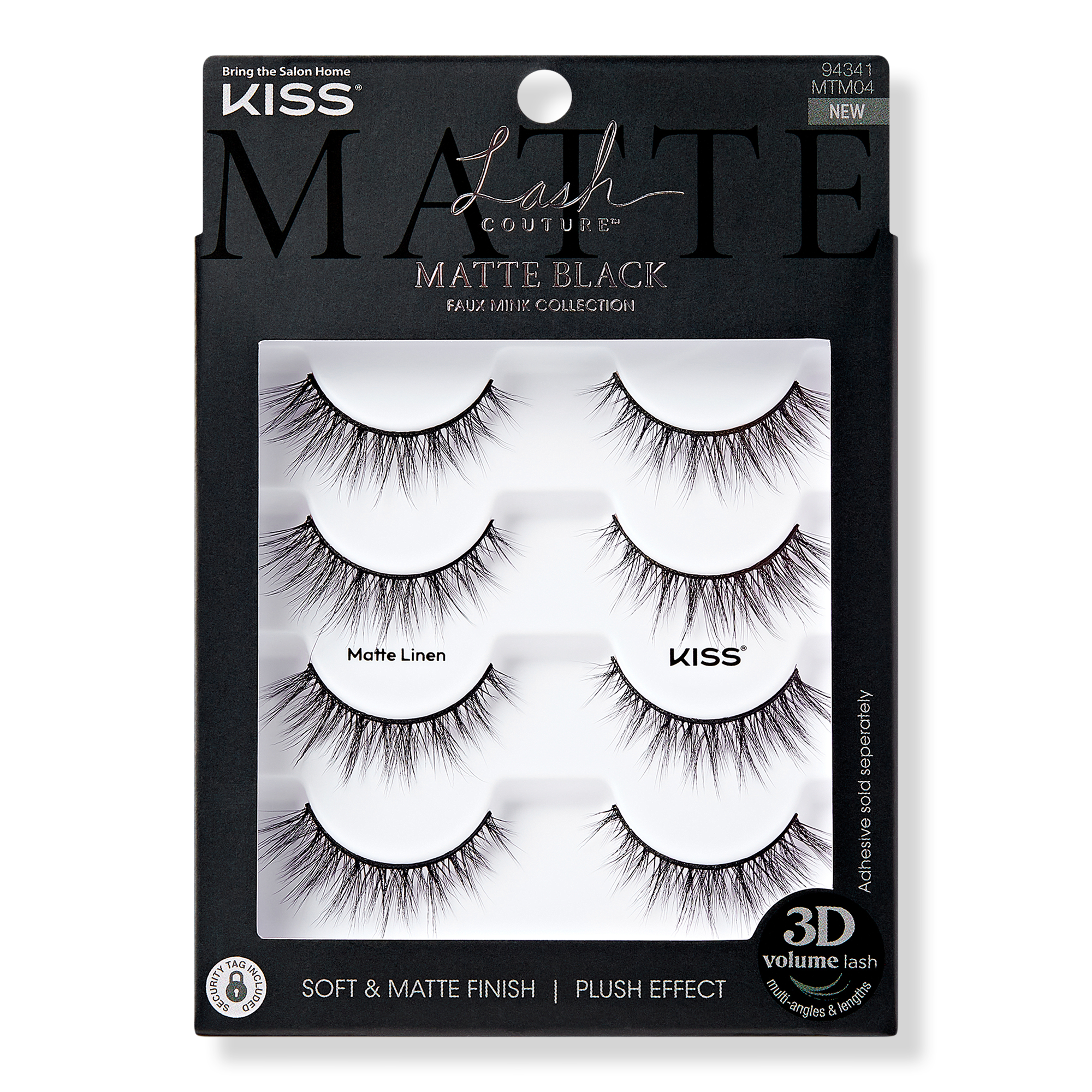 Kiss Lash Couture Matte Black Faux Mink Eyelashes Multipack #1