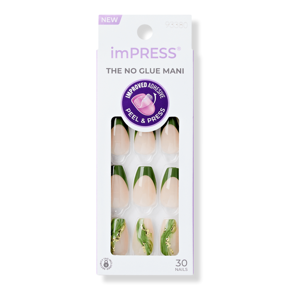 Kiss Impress Design Medium Press On Manicure Nails - Ballerina In Pink