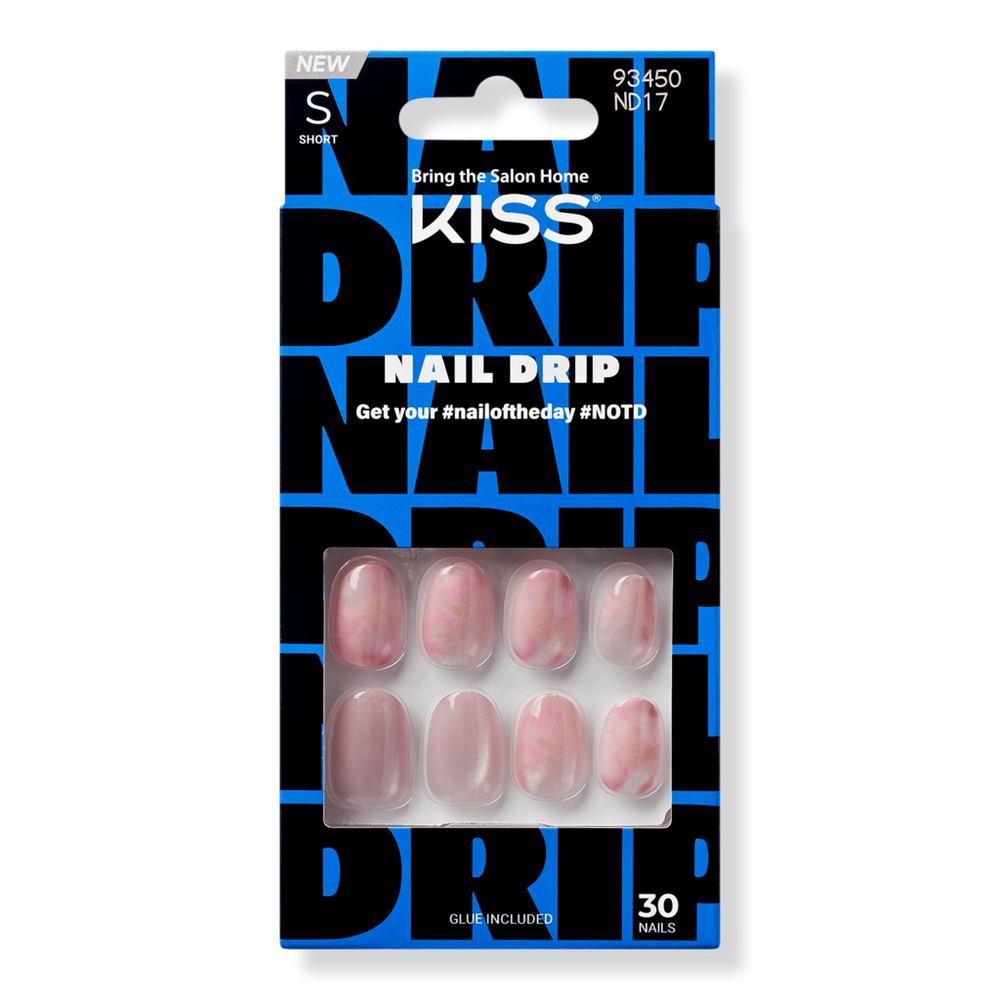 Kiss Nail Drip Glue-on Fake Nails - Americano Drip