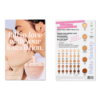Polite Society Free More Than A Pretty Face Foundation sample with any makeup purchase
