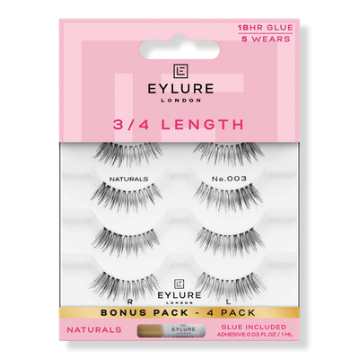 Eylure 3/4 Length Naturals Accent No. 003 Eyelashes Multipack