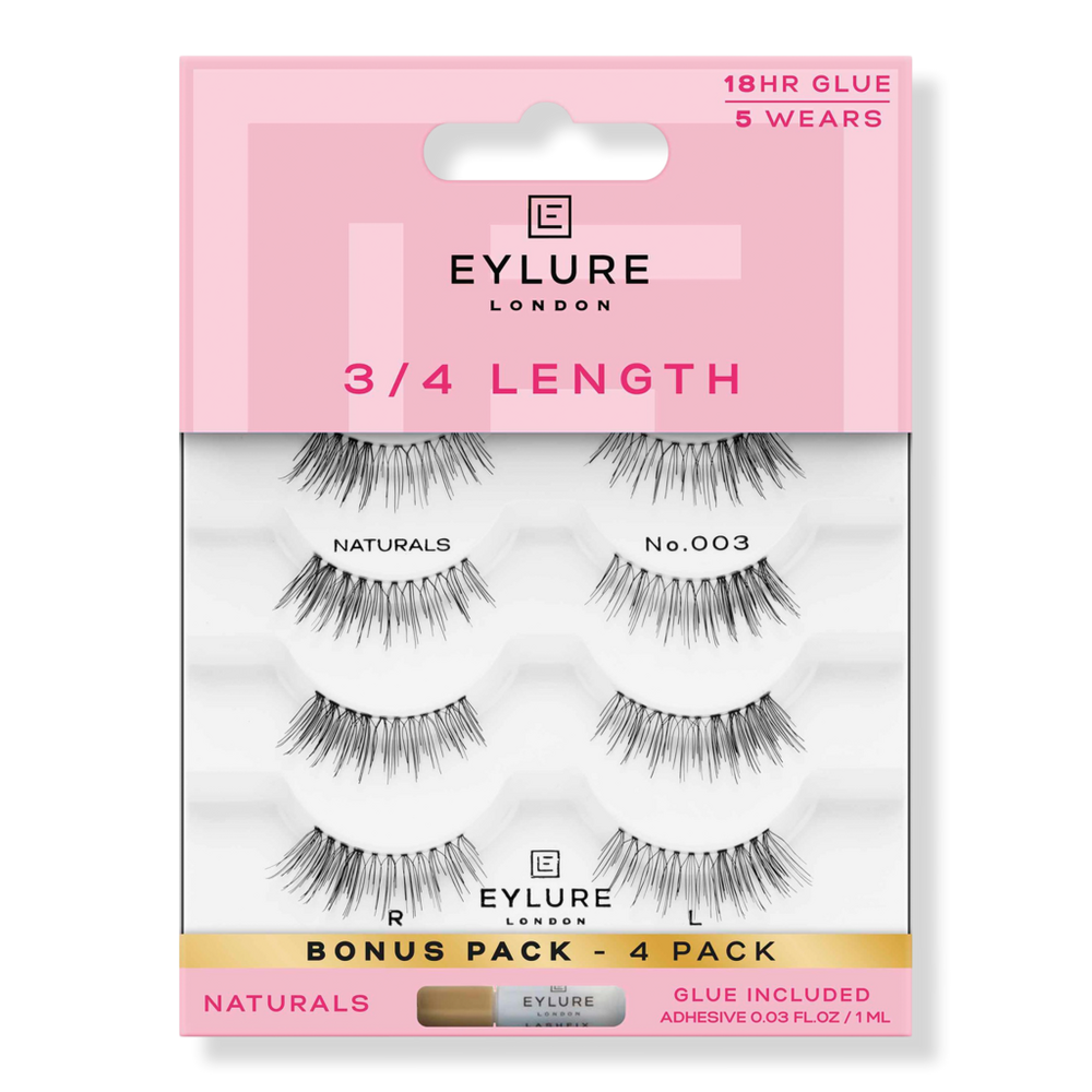 Eylure 3/4 Length Naturals Accent No. 003 Eyelashes Multipack