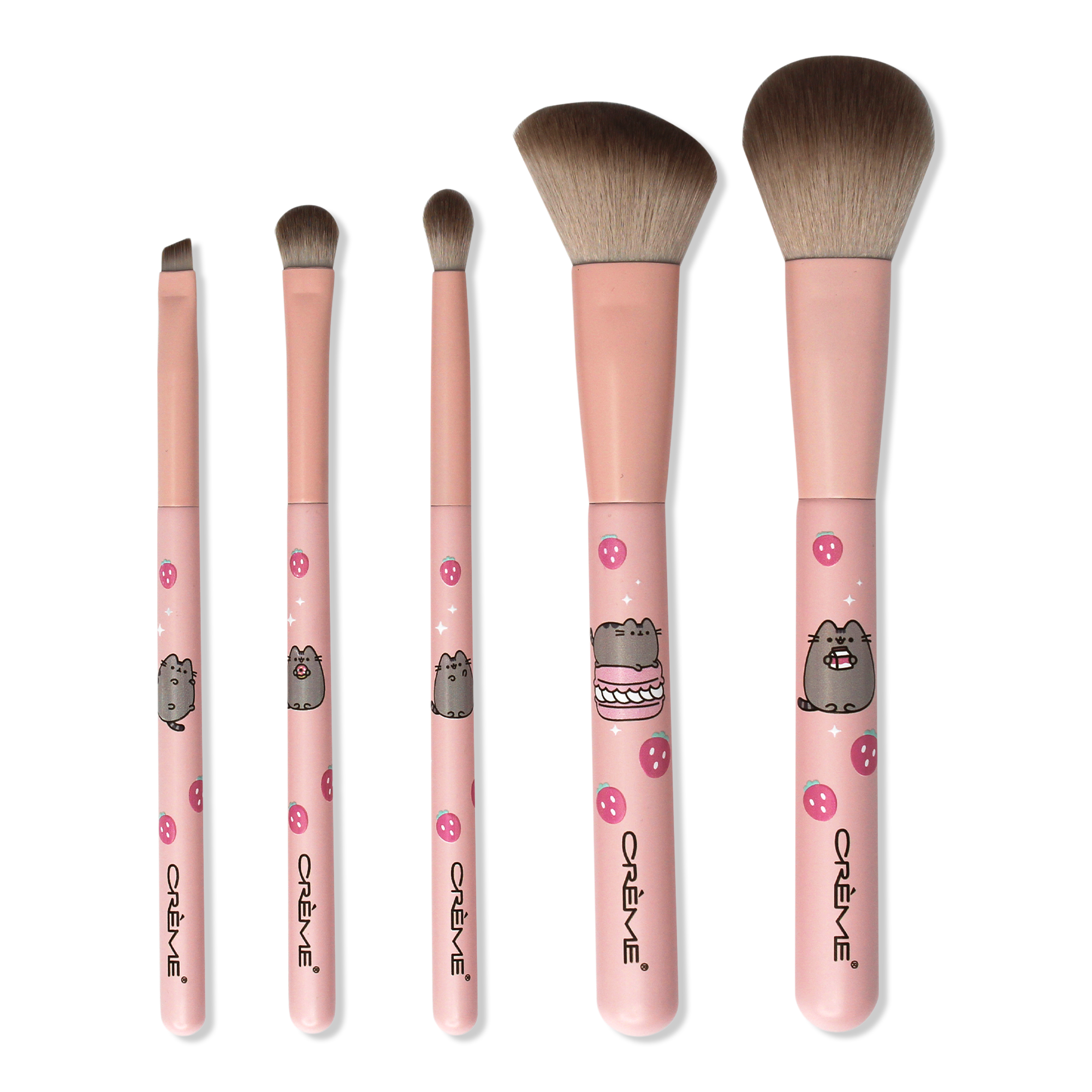 The Crème Shop Pusheen 5 Piece Makeup Brushes Sweet Strawberry #1