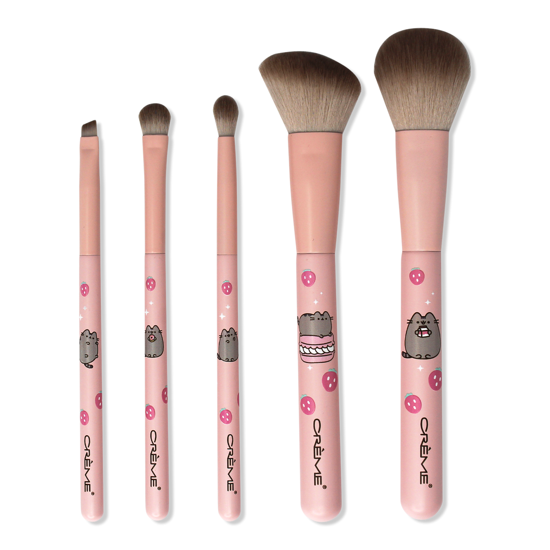 The Crème Shop Pusheen 5 Piece Makeup Brushes Sweet Strawberry #1