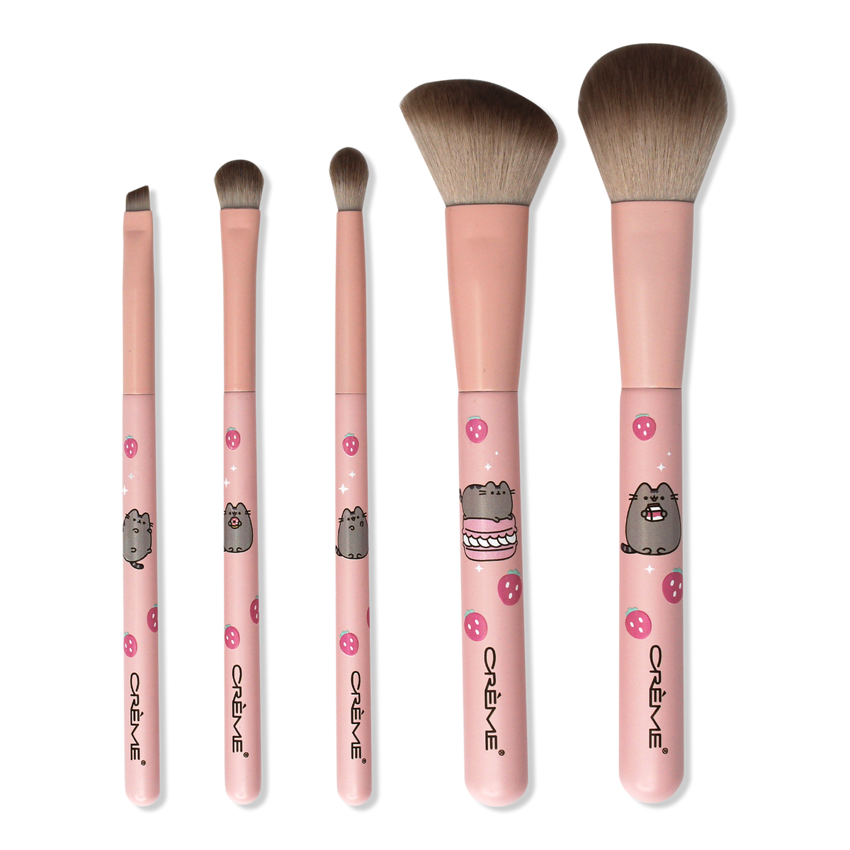 The Creme Shop Pusheen 5 Piece Makeup Brushes Sweet Strawberry Ulta Beauty
