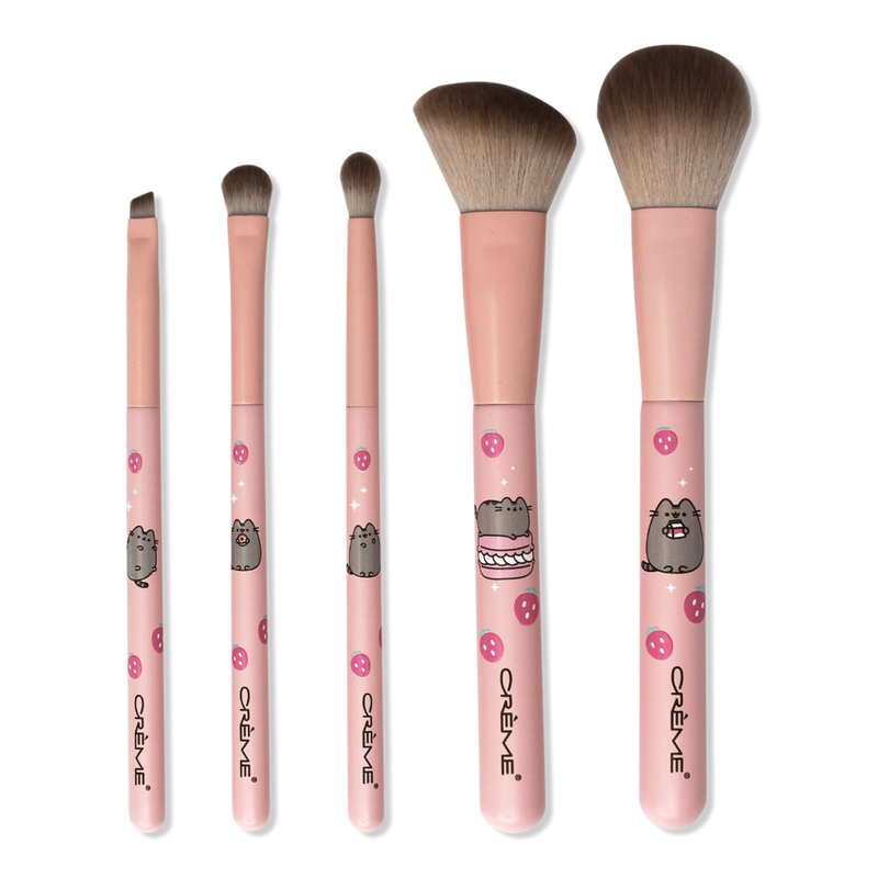 Pusheen 5 Piece Makeup Brushes Sweet Strawberry