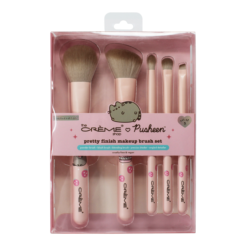 Pusheen 5 Piece Makeup Brushes Sweet Strawberry
