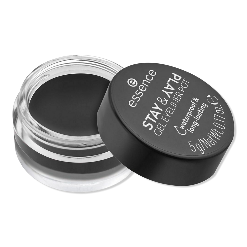 Essence Stay & Play Gel Eyeliner Pot - Black 01 In Black