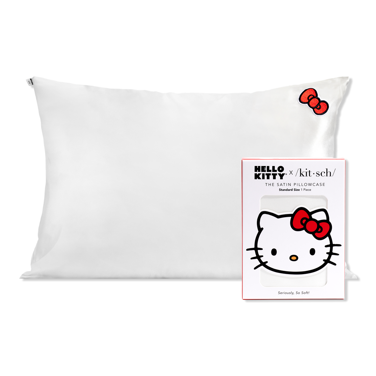 Kitsch Solid Ivory Kitty Bow Hello Kitty x Kitsch Standard Pillowcase Ulta Beauty