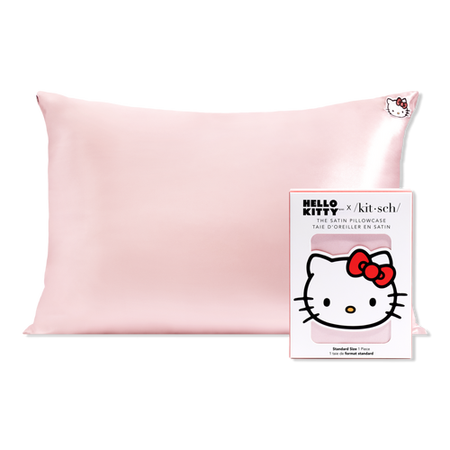 Kitsch Solid Pink Kitty Face Hello Kitty x Kitsch Standard Pillowcase