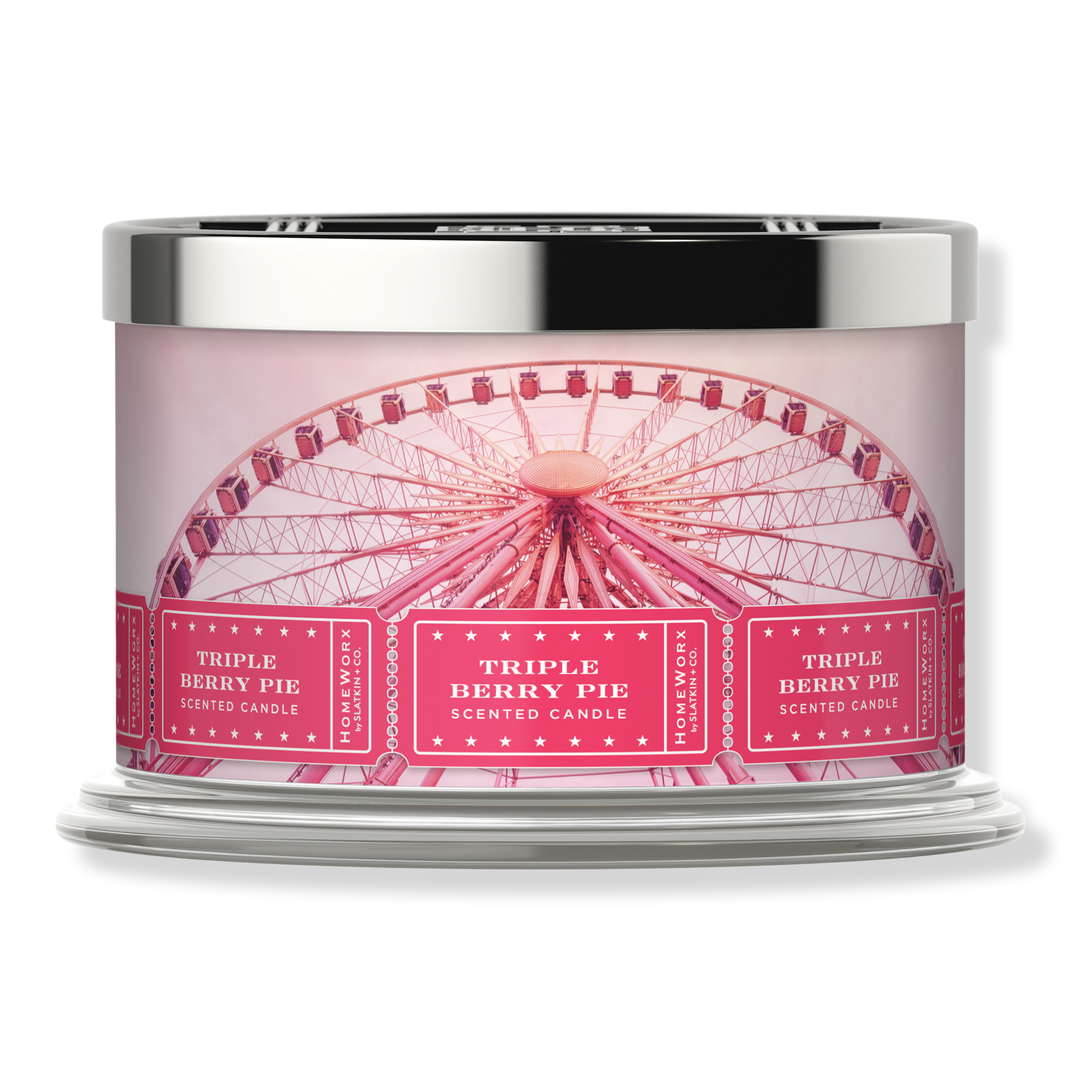 HomeWorx Triple Berry Pie 4-Wick Scented Candle #1