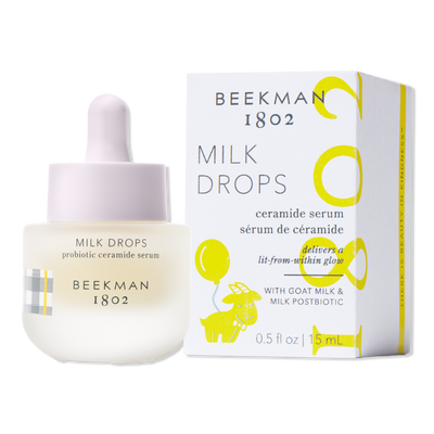 Beekman 1802 Free Milk Drops Ceramide Serum deluxe sample with $35 brand purchase.