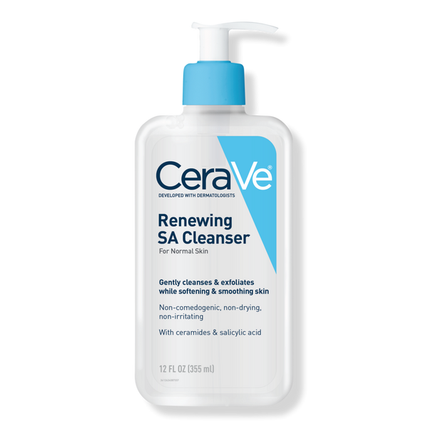 CeraVe Renewing SA Cleanser, Salicylic Acid Face Wash for Balanced Skin #1