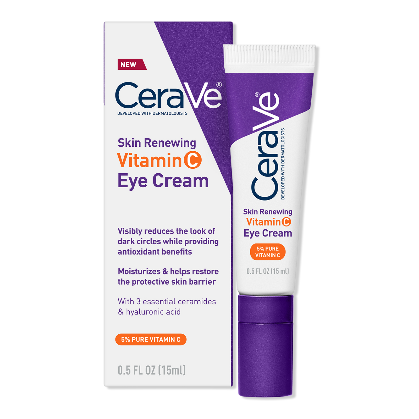Skin Renewing Vitamin C Eye Cream, Anti-Aging Eye Treatment for Dark Circles & Puffiness
