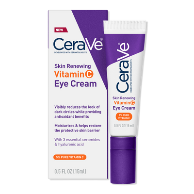 CeraVe Skin Renewing Vitamin C Eye Cream, Anti-Aging Eye Treatment for Dark Circles & Puffiness