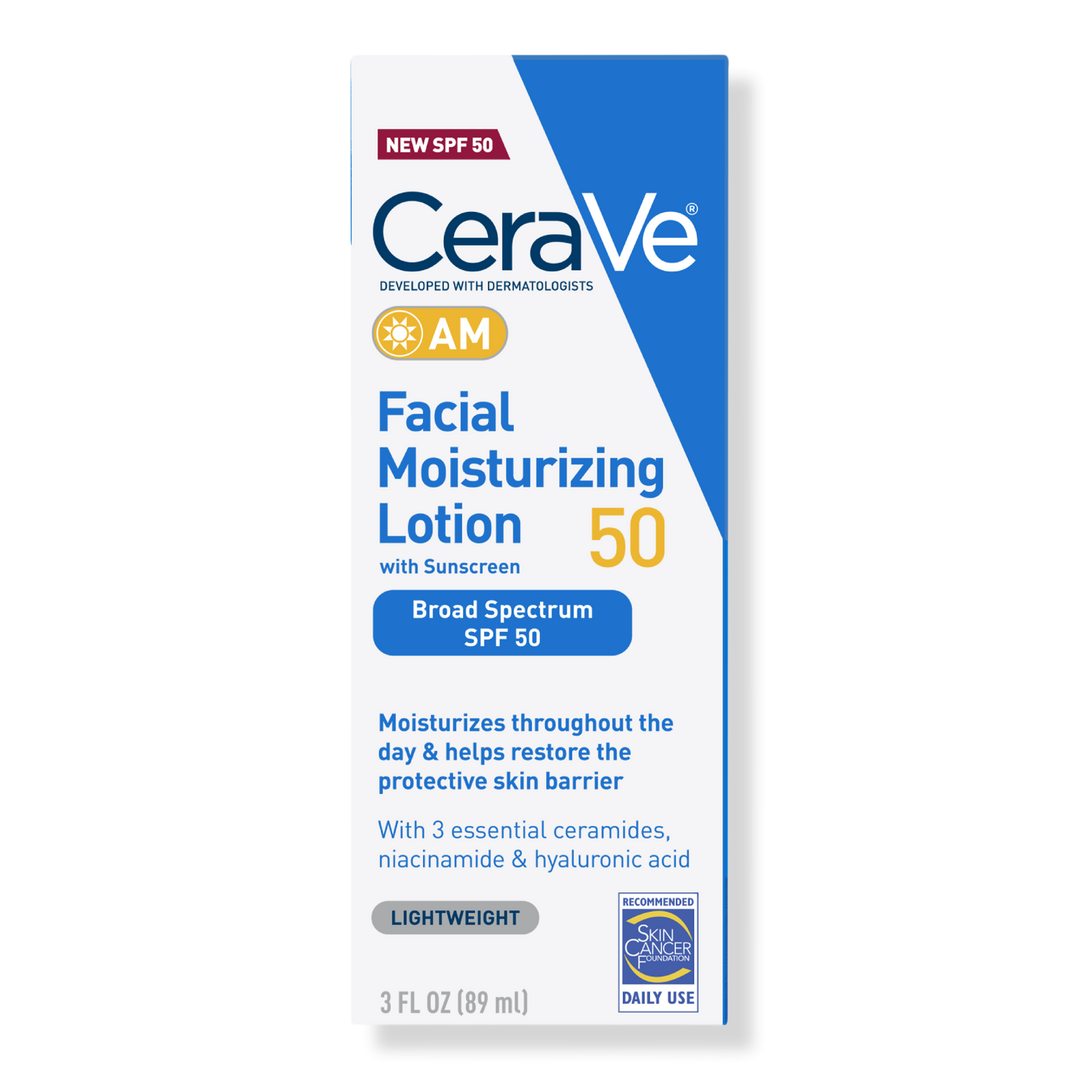 CeraVe AM Lotion Face Moisturizer with SPF 50 for Balanced to Oily Skin #1