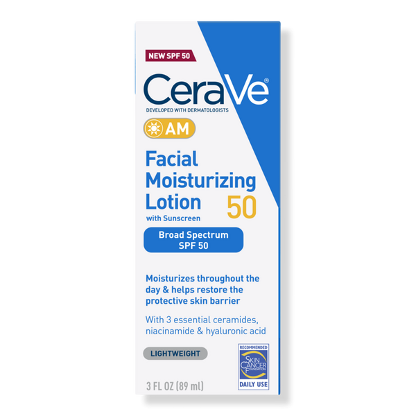 CeraVe AM Lotion Face Moisturizer with SPF 50 for Balanced to Oily Skin #1