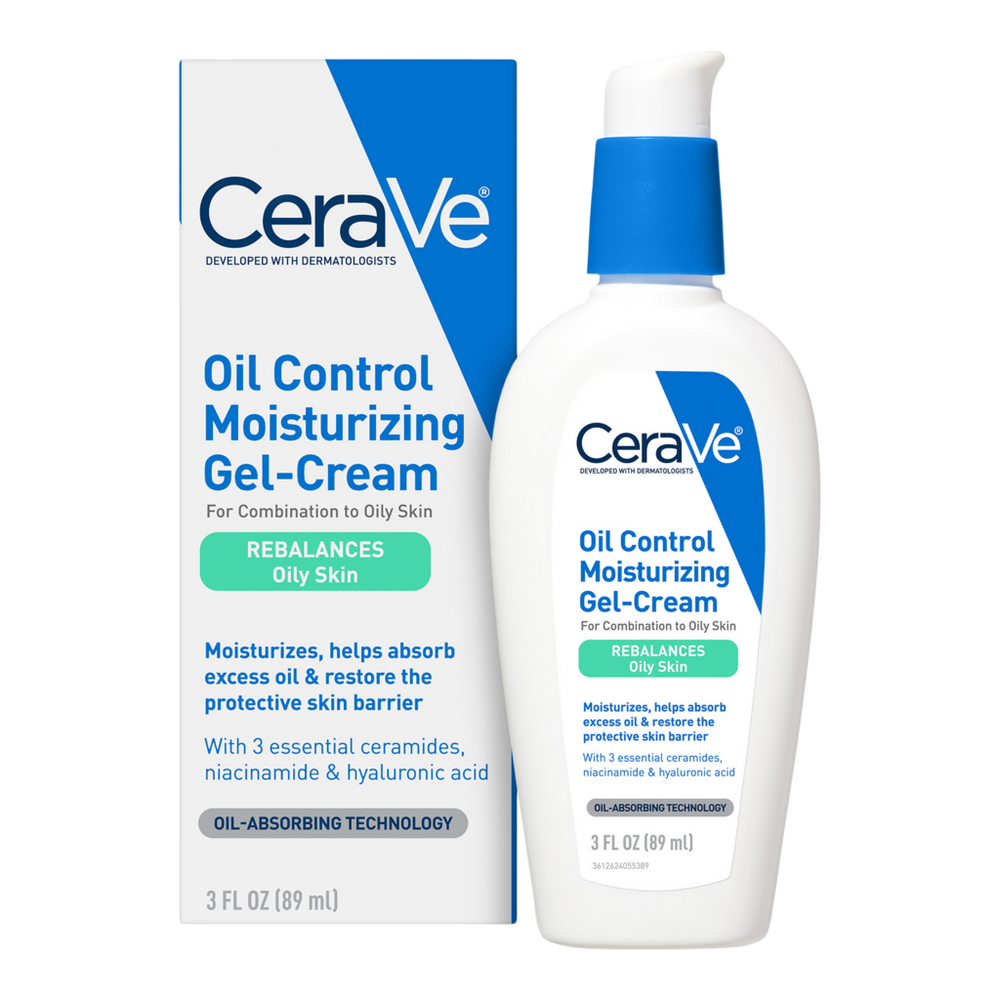 Oil Control Moisturizing Gel-Cream Face Moisturizer with Silica To Rebalance Oily Skin