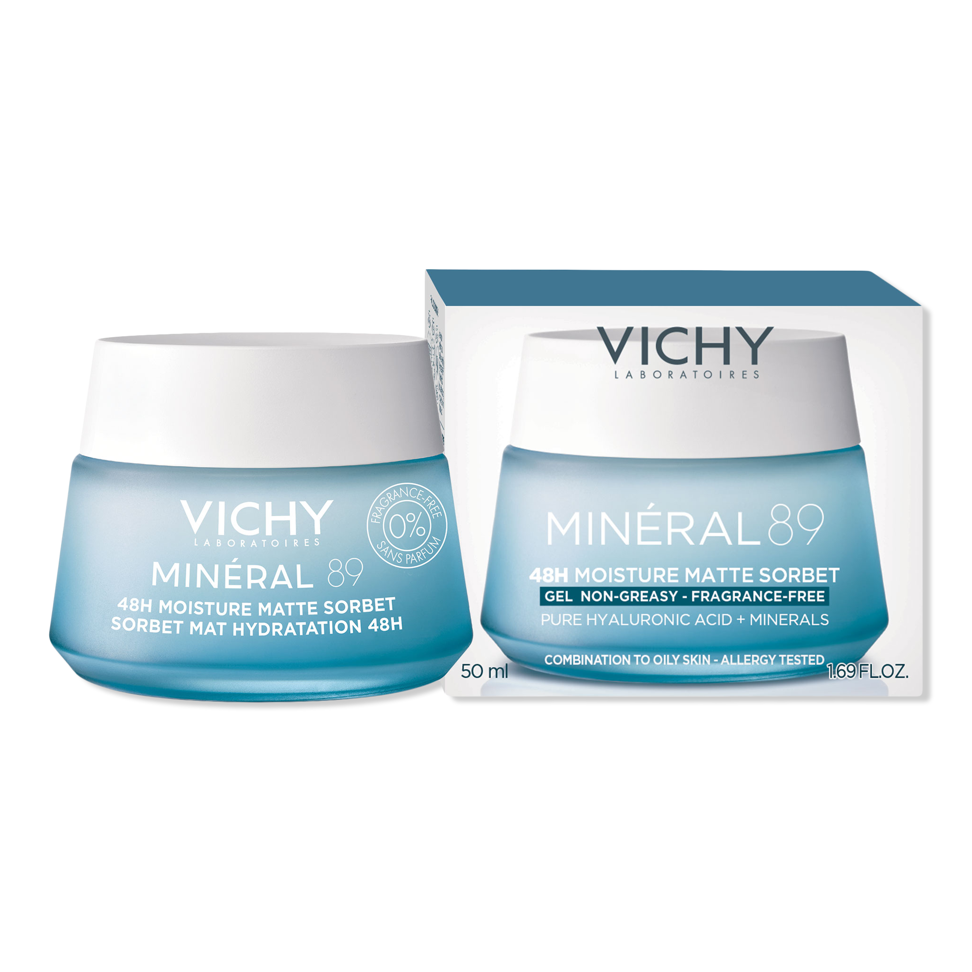 Vichy Mineral 89 48H Moisture Matte Sorbet #1