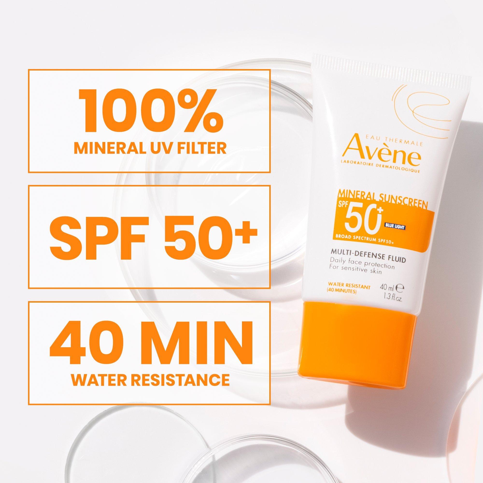 Минеральный солнцезащитный флюид многосторонней защиты SPF 50+ Avène — фото 4